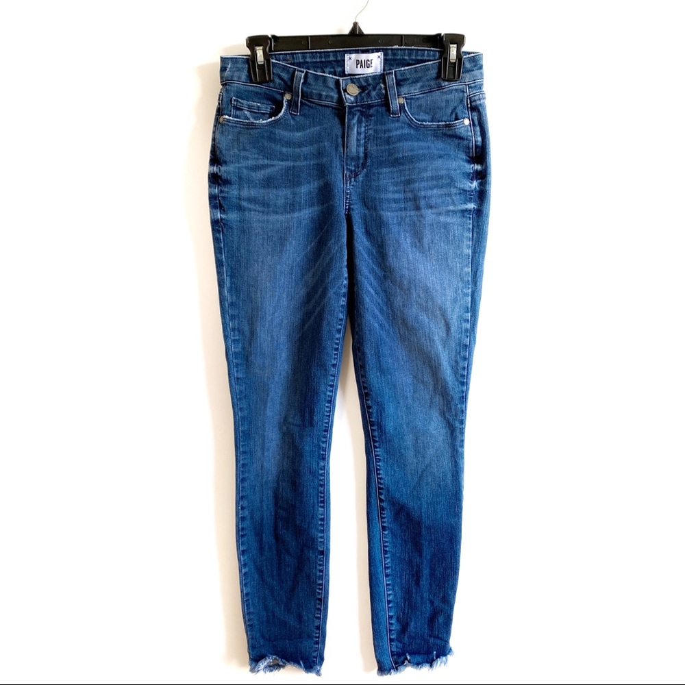 PAIGE Verdugo Ankle Raw Hem Tania Distressed Jeans
